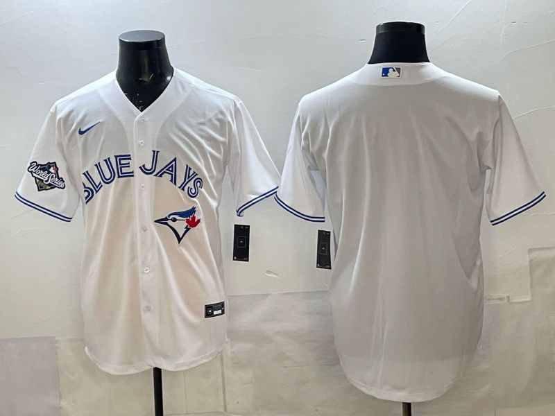 Men 2025 Toronto Blue Jays Blank White Game Nike MLB Jersey style 02->->